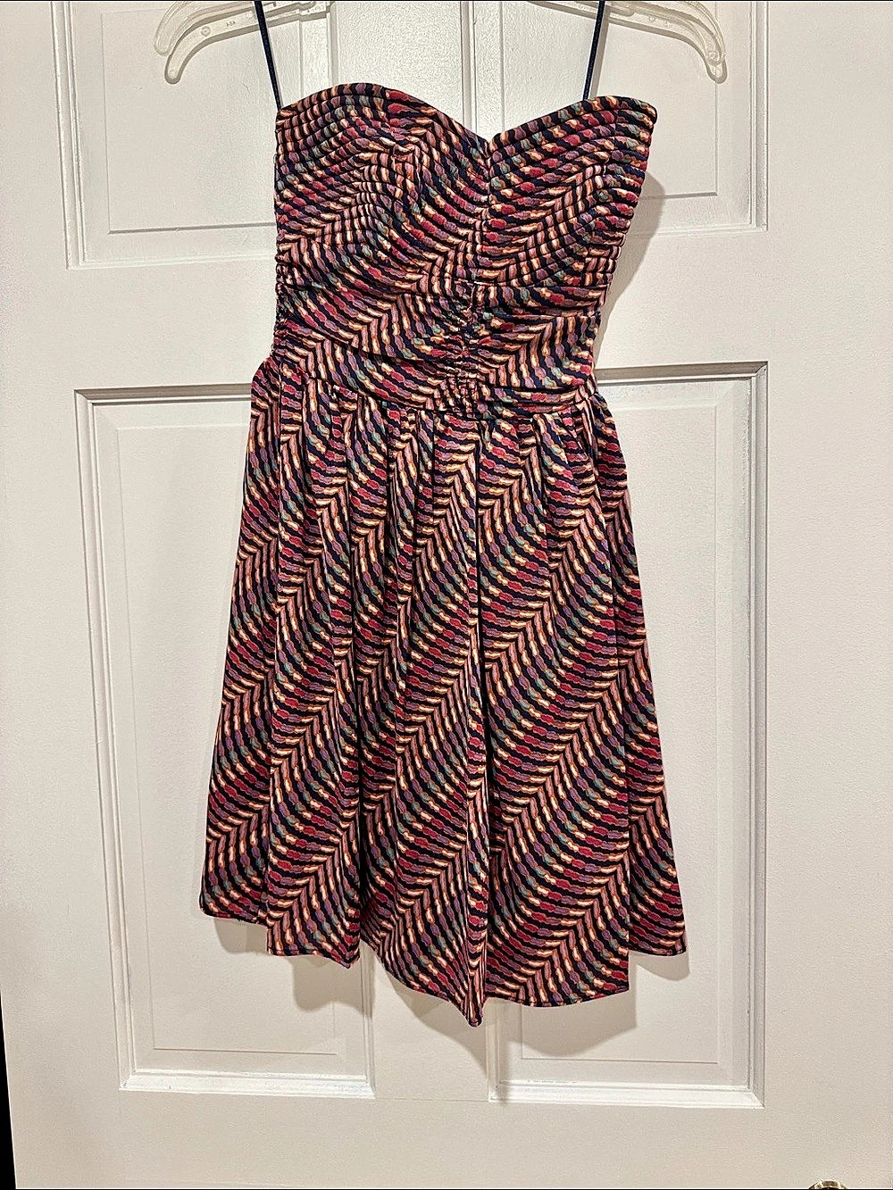 bar III Abstract Mini Dress in Black & Orange Size XS Like New